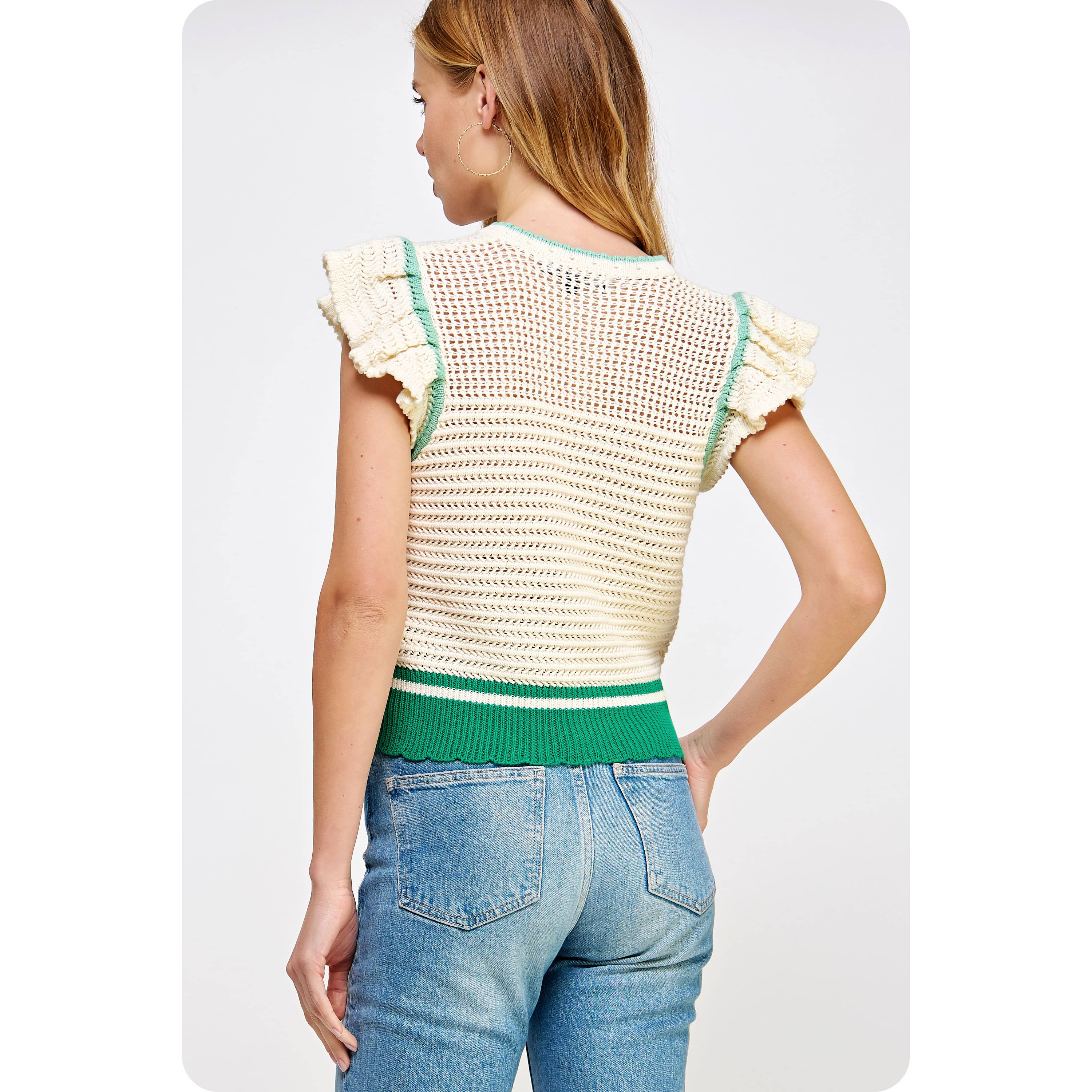 Strut & Bolt - Vente Haut en maille – femme - Haut en tricot à tissage ouvert au crochet18