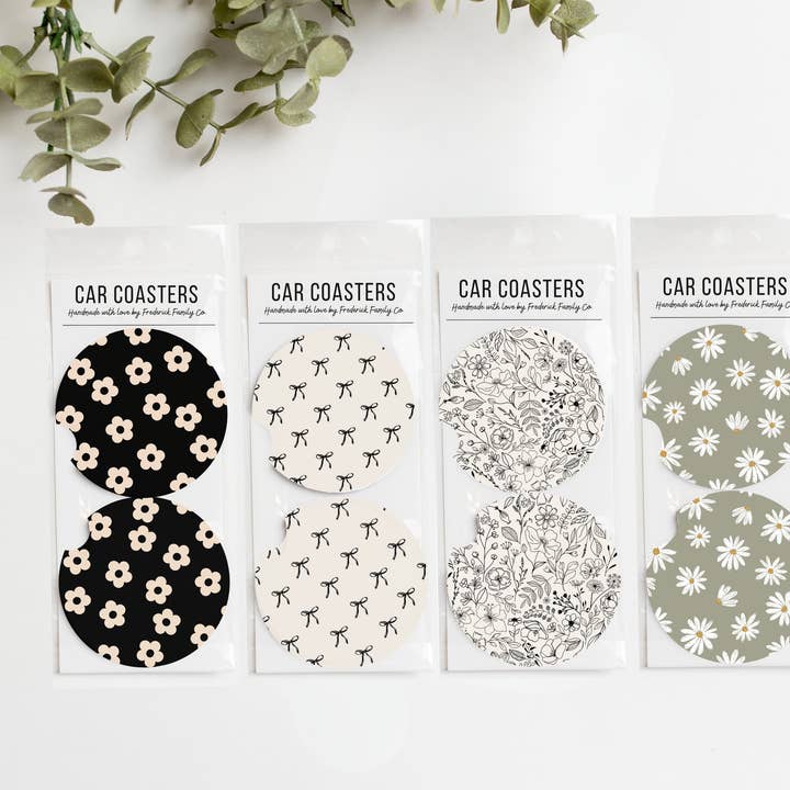 Frederick Family Co. - Wholesale Car Coaster - Women's - Car Coasters, Set of 2 Car Coasters - new