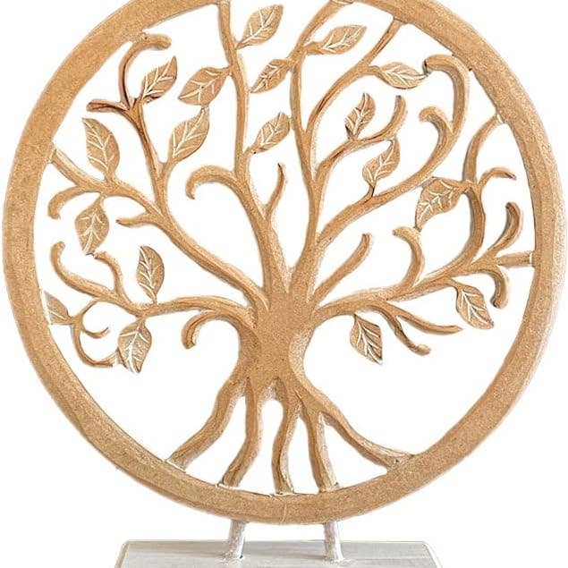 Tree Of Life Wooden Sculpture Celtic Tree - 13" for wholesale by OMA - Eclectic Home