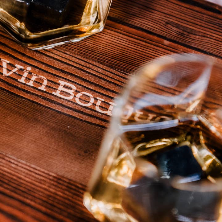 Vin Bouquet (Find It Import & Export Sl) – Kit de bebidas DIY por atacado – Conjunto de Whisky em Caixa de Madeira, 6 Cubos de Pedra7