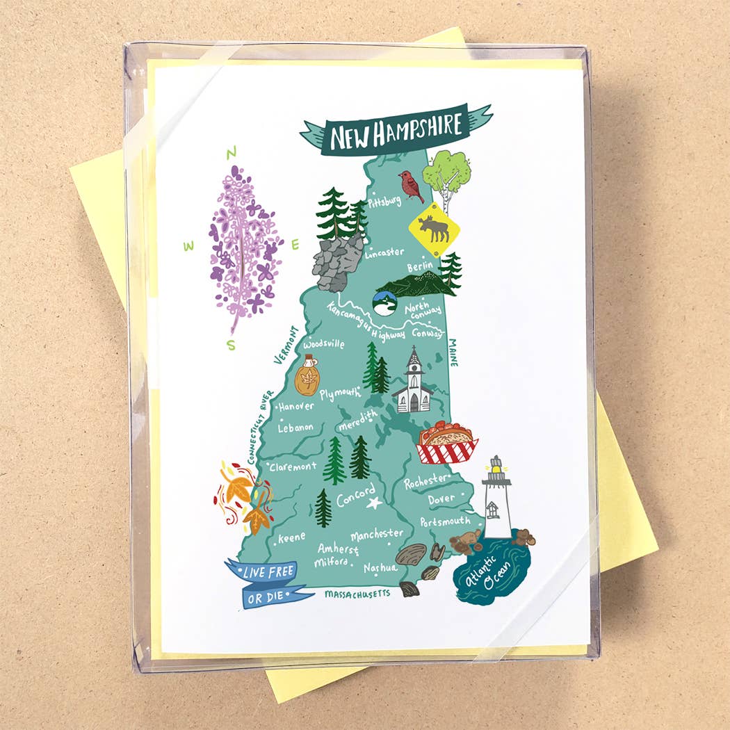 Allport Editions - Wholesale Briefpapier/indexkaartenset - Hallo USA Boxed Card-serie - ALLE 50 STATEN HIER!32