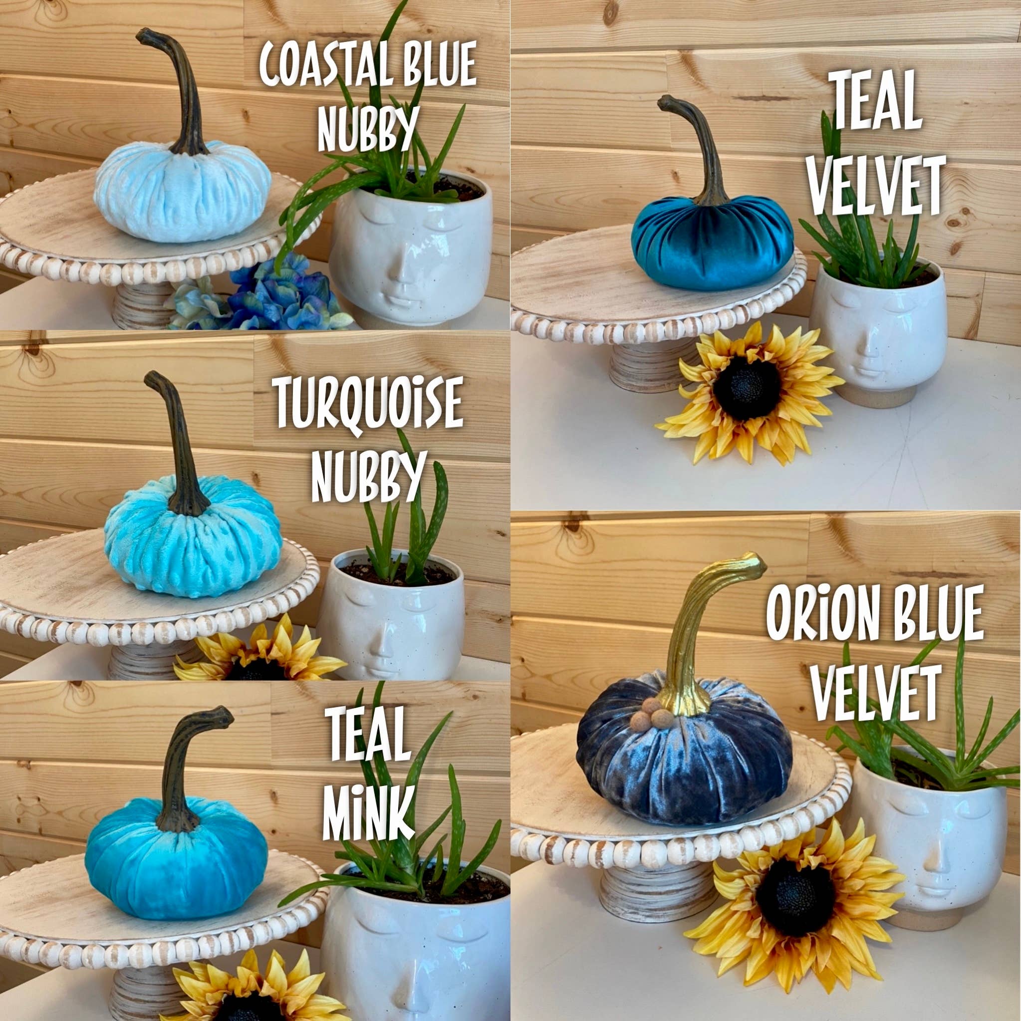 Leanne Bruce Co. - Wholesale Decorative Tabletop Object - Fabric Pumpkins LARGE Fall to Summer Colorful Home Decor 7