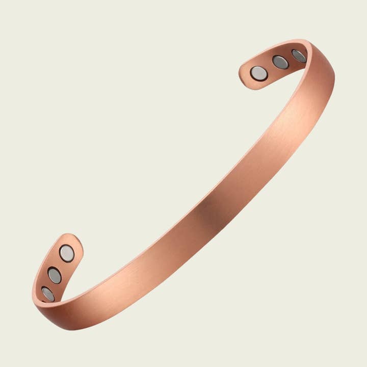 Copper health clamp bracelet with 10 magnets – 16.5 cm for wholesale by Ayurveda Specialist B.V.
