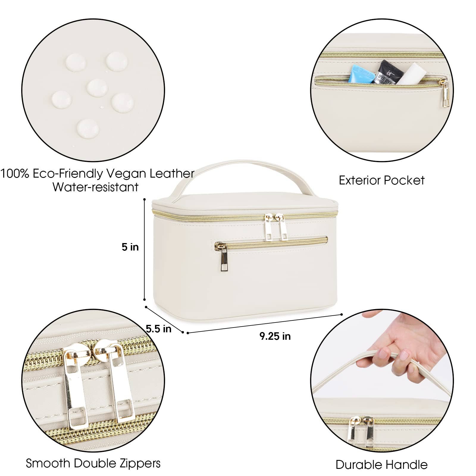 wandf - Wholesale Make-up/cosmetic bag - Vegan Leather Cosmetic Brush Bags Makeup Case 9