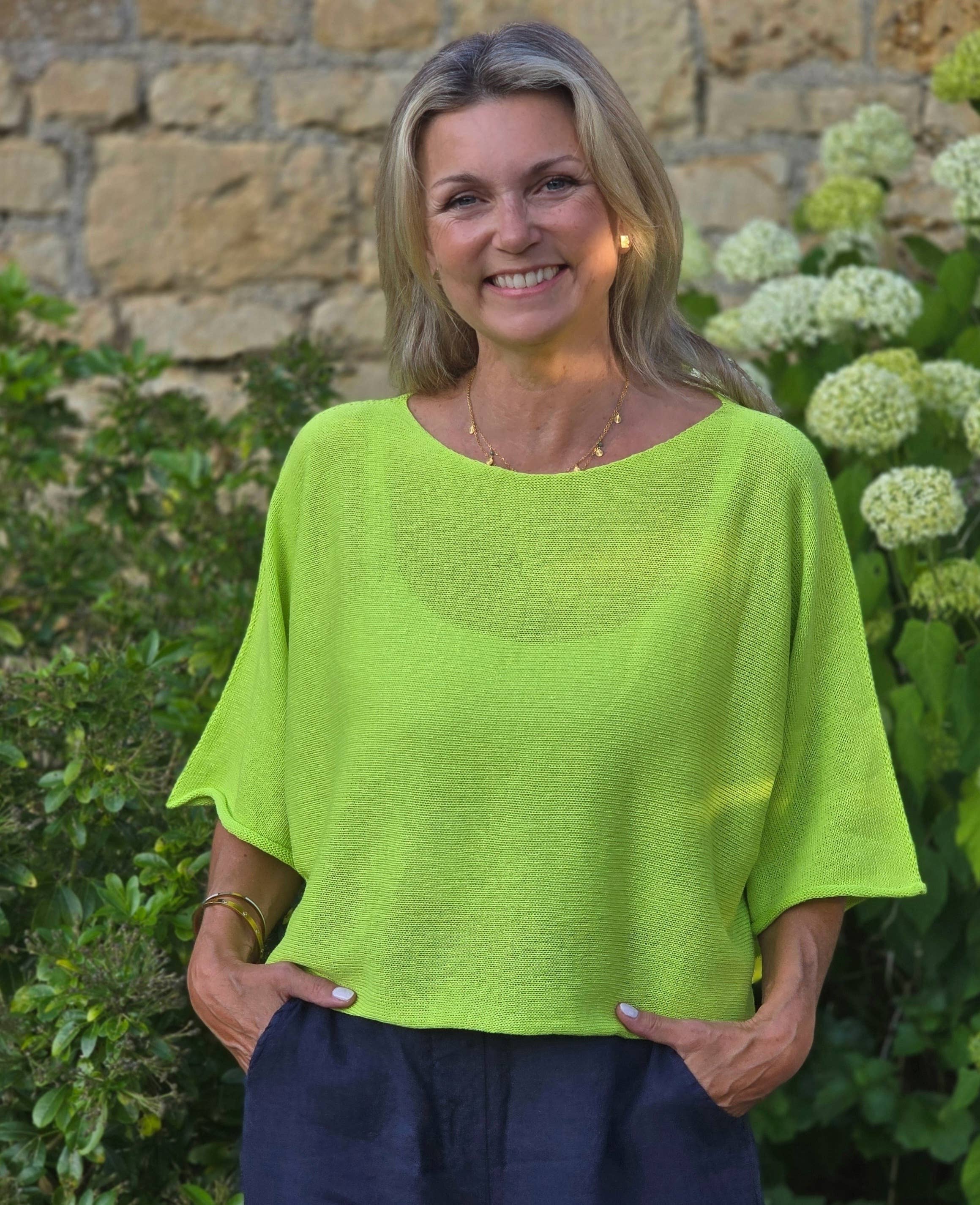 Cadenza Italy Ltd - Wholesale Gebreide top - Dames - Korte tuniektop van katoenmix4