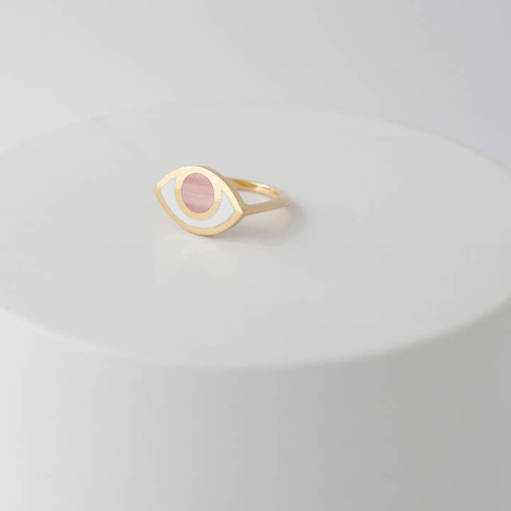 Third Eye Ring - Pink opal for wholesale by PIA club