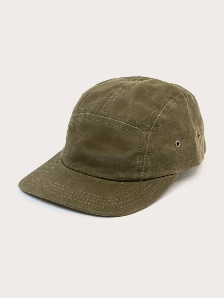Camper Waxed 5 Panel Cap / Moss for wholesale by Bridge & Burn
