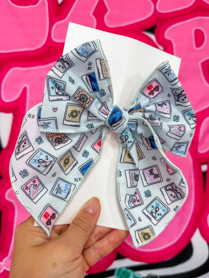 Swiftie Album Big Bow for wholesale by Texas Top Knots