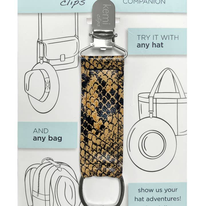 Kemi Clip- Vegan Leather Tan Snakeskin Clip and other Purchase Wholesale perfect draft kegs. Free Returns & Net 60 Terms on Faire trending on Faire.