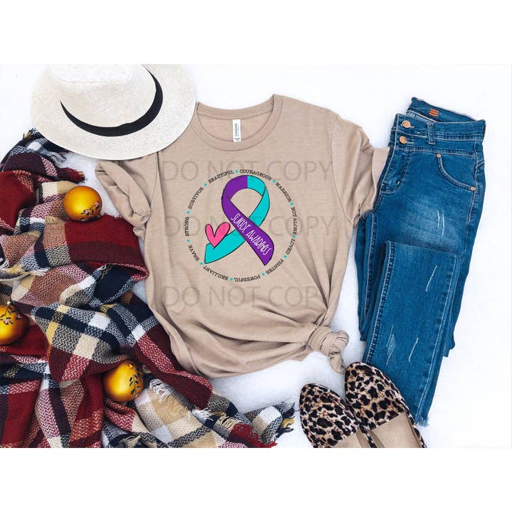 Fita de conscientização sobre suicídio por atacado de tee and shirts