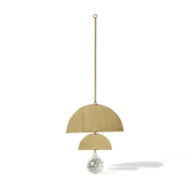 Captador solar de cristal y media luna de latón para venta al por mayor de Cedar and Myrrh