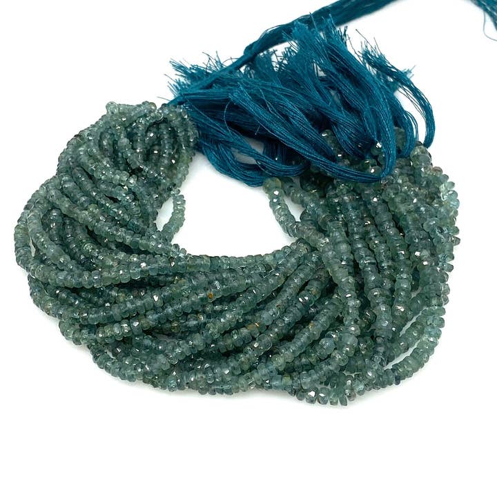 7,5" naturlige turmalinperler, ædelstenperler, Paraiba turmalinperler, indicolit turmalinperler, bulk engrosperler, 3 mm - 4,5 mm for engroshandel hos Akstar Gems