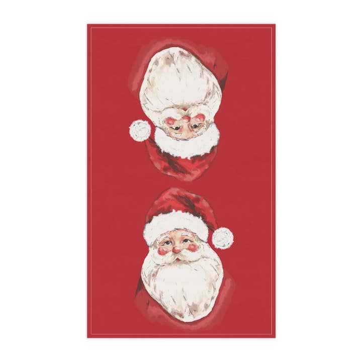 Santa-Porträt Weihnachtsgeschirrtuch — Vintage Santa für den Großhandel von Blue Cava