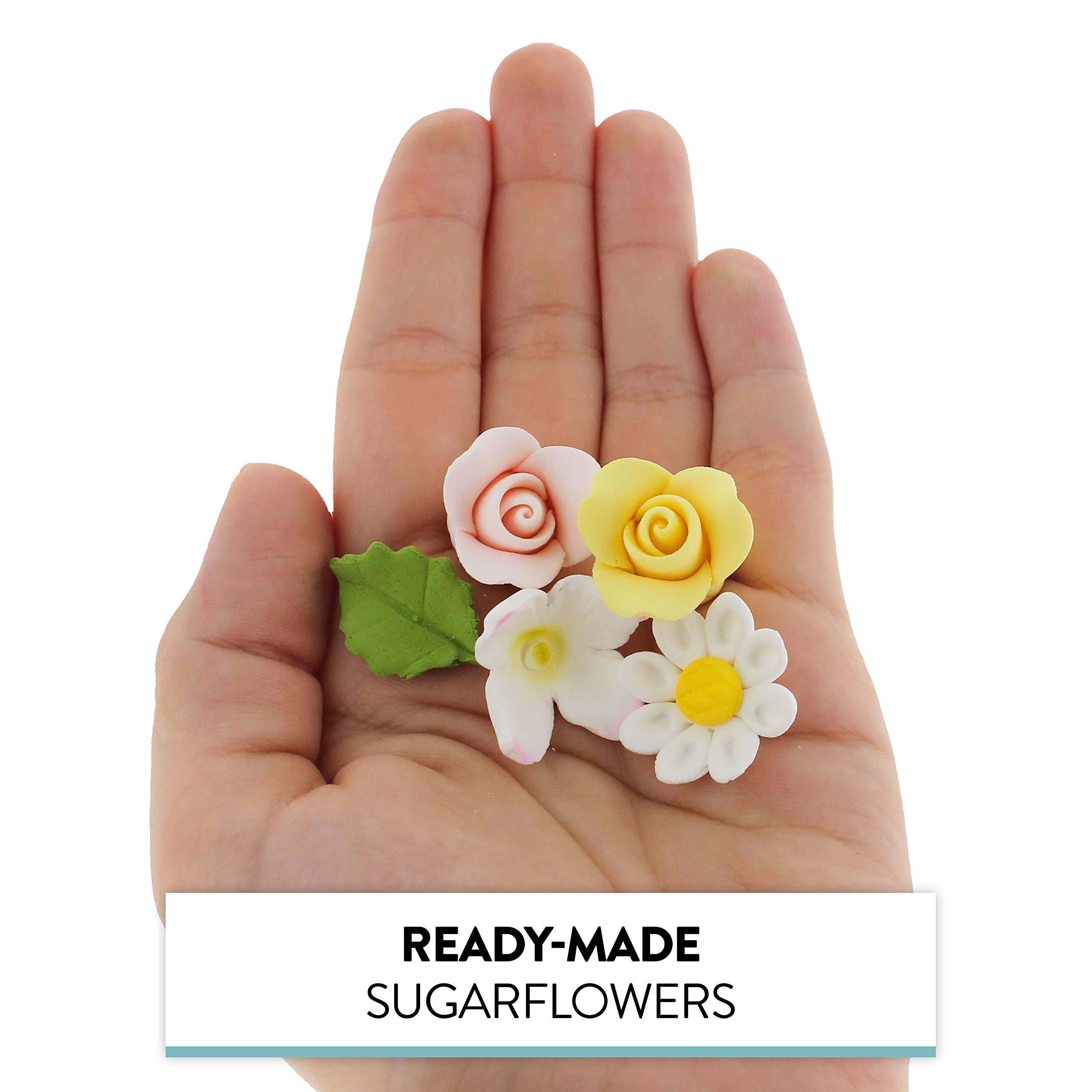 Global Sugar Art - Wholesale Cake/Cupcake Topper - Roses, Blossoms & Leaves Gum Paste Cake Flowers 42 Count Sugar Flowers by Global Sugar Art6