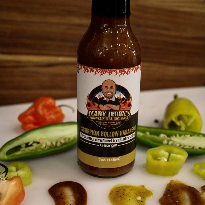 Scary Jerry's Mountain Fire Hot Sauce - Wholesale Hot Sauce - Scorpion Hollow Habanero Hot Sauce1