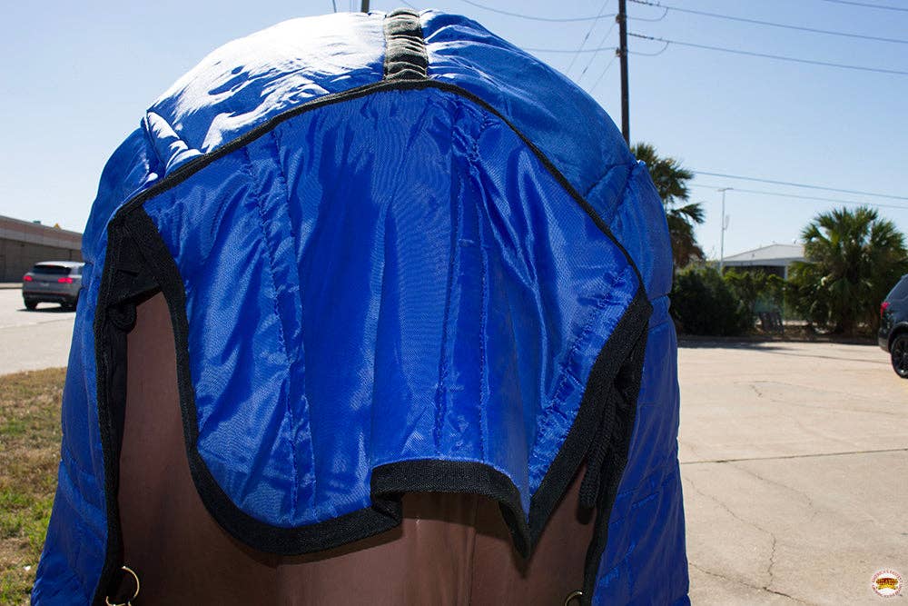 HILASON - Vente Équipement d’équitation - HILASON Couverture de Box pour Cheval Western Matelassée | Couvertures d'Hiver Résistantes à l'Eau pour Chevaux Vin7