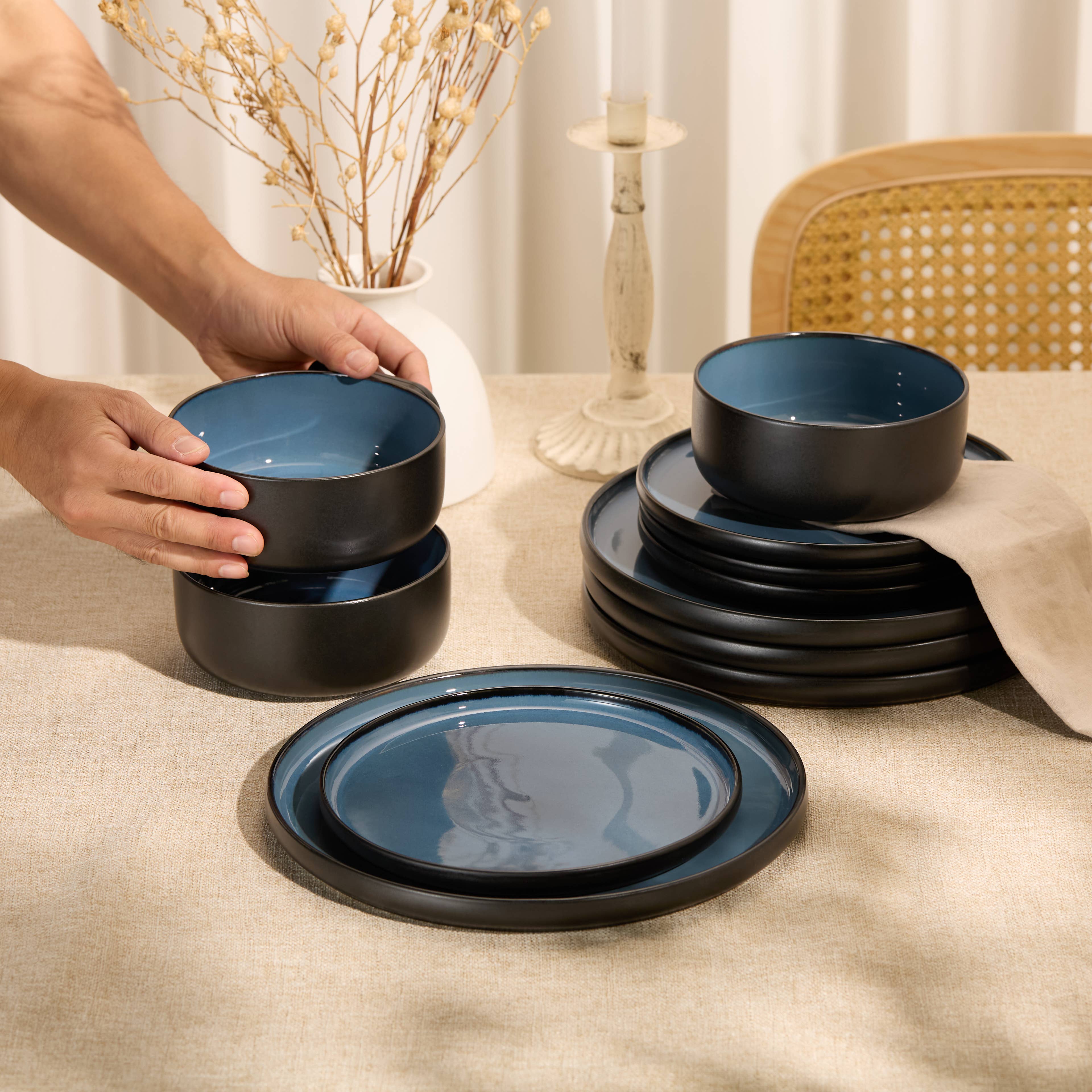 Kook - Wholesale Dinnerware Set - Kook Ceramic Dinnerware Set, 12 Piece, Somerset Collection9