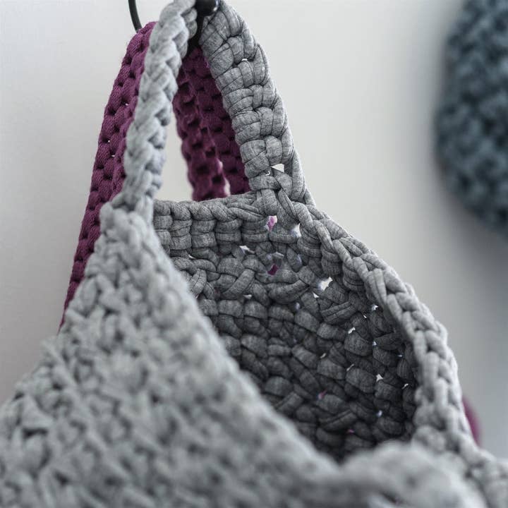 Hoooked Yarns - Wholesale DIY Craft Kit - DIY Crochet Kit Revisto Basket Grey