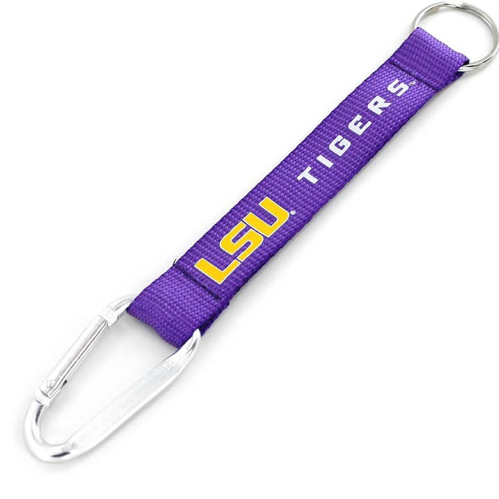 NCAA LSU Tigers Carabiner Lanyard Keychain for wholesale by Aminco USA