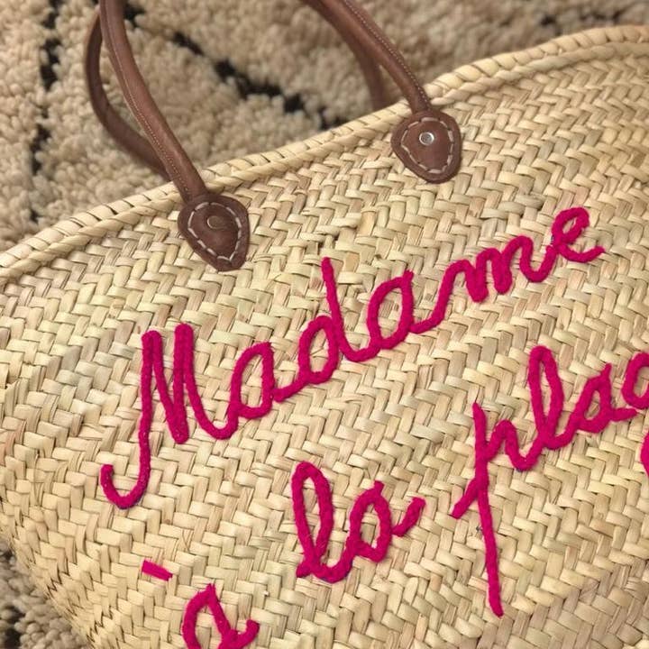 martitec - Wholesale Beach Bag - Personalized Straw Basket With Monogrammed | Wedding gift mother day