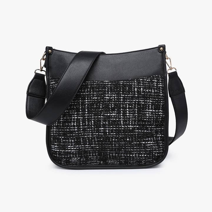 Jen & Co. - Wholesale Crossbody Bag - Women's - *SALE* M1977TWD Chloe Tweed Crossbody w/ Guitar Strap
