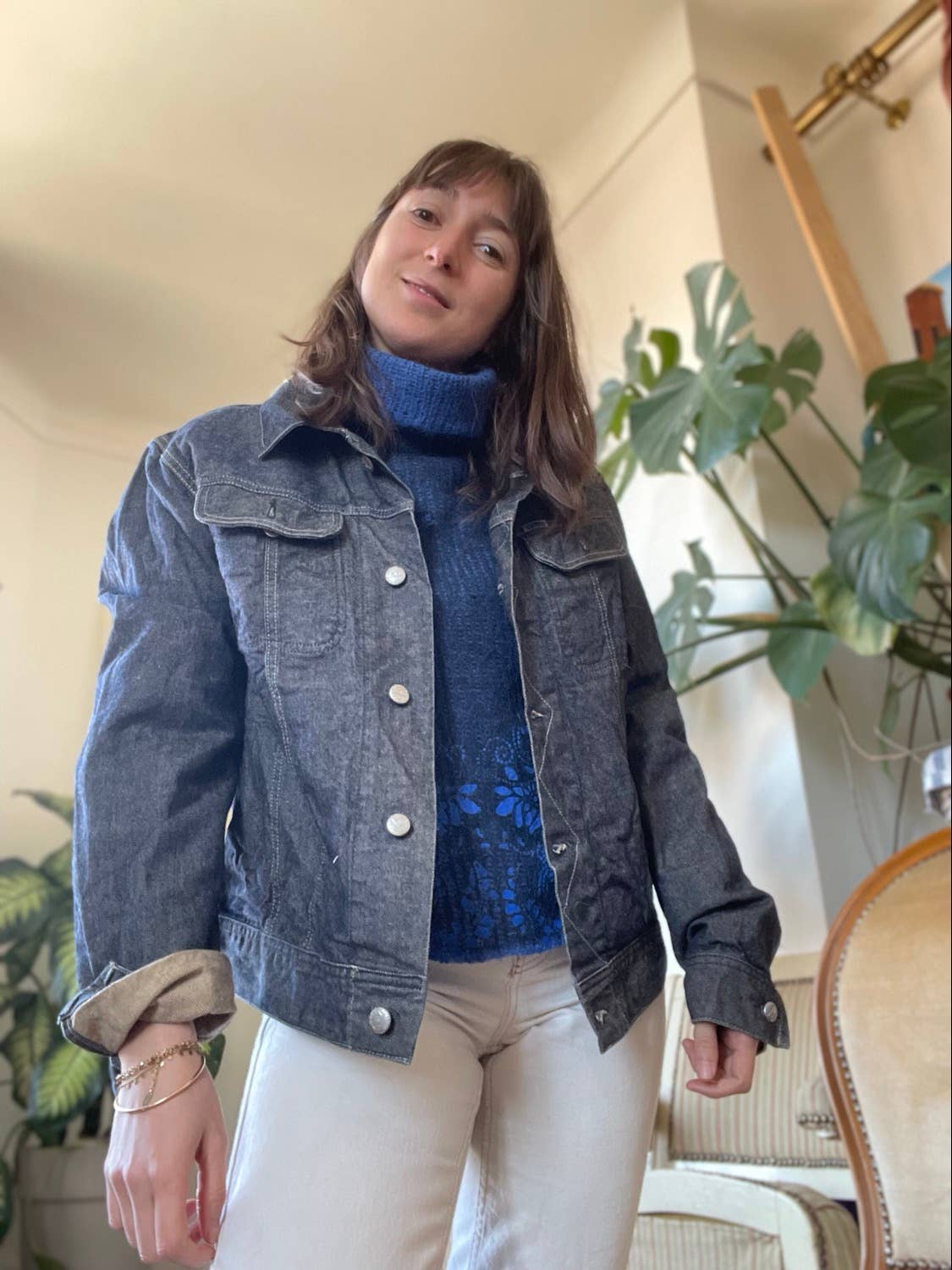 Jamais Sans Lui & Les Seins Nus - Wholesale Denim Jacket - Women's - Frida Rainbow Jacket1