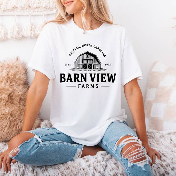 Redneck Roads Apparel – wholesale Screen printed t-shirt – unisex – Barn View Farms Tee 2