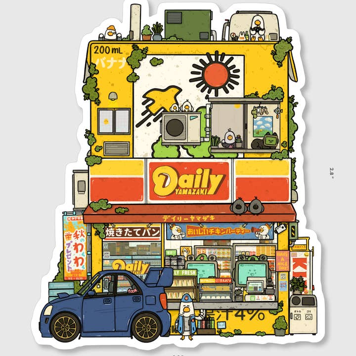 Daily Yamazaki Konbini Vinyl Sticker for wholesale by sushiboiiiyy