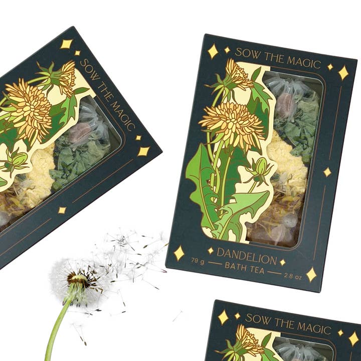 Sow the Magic - Wholesale Bath Soak/Milk - Dandelion Tarot Botanical Bath Tea Box