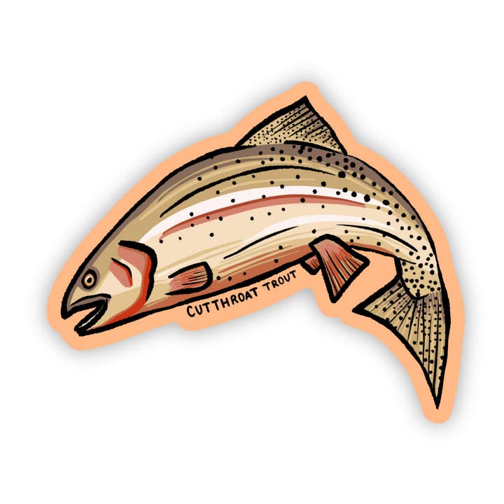 Cutthroat Trout Sticker for wholesale by Creatively Leanne