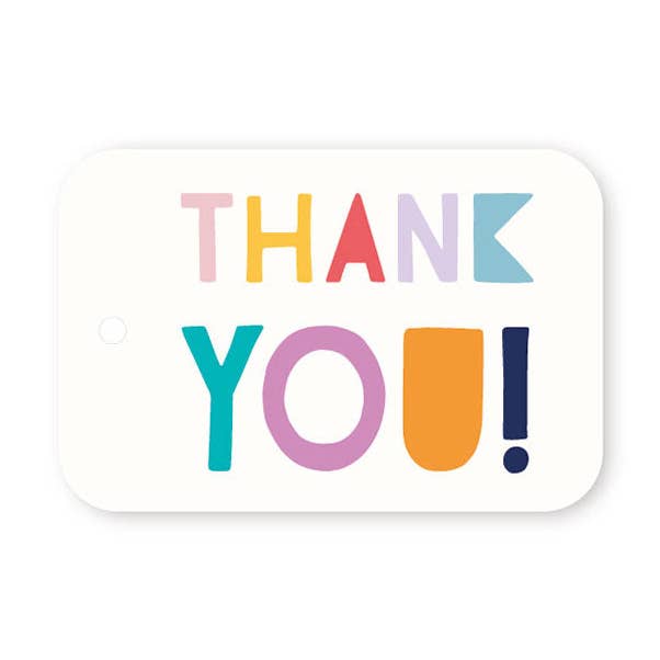 COLOURFUL THANK YOU TAG for wholesale by Elly Oak