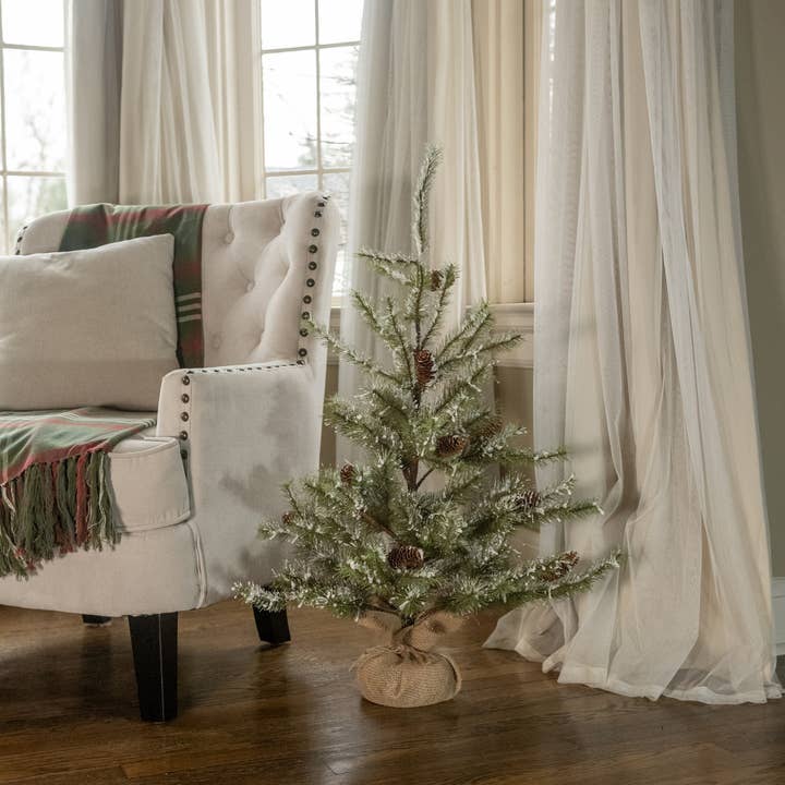 3' SNOWY PINE TREE for wholesale by Ragon House