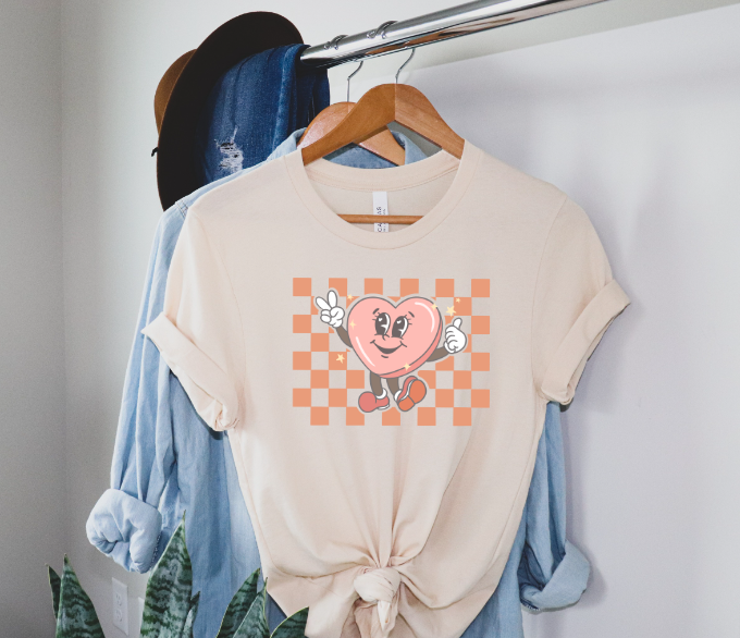 Tink & Key INC - Wholesale T-shirt met print - Dames - Geruite hart0