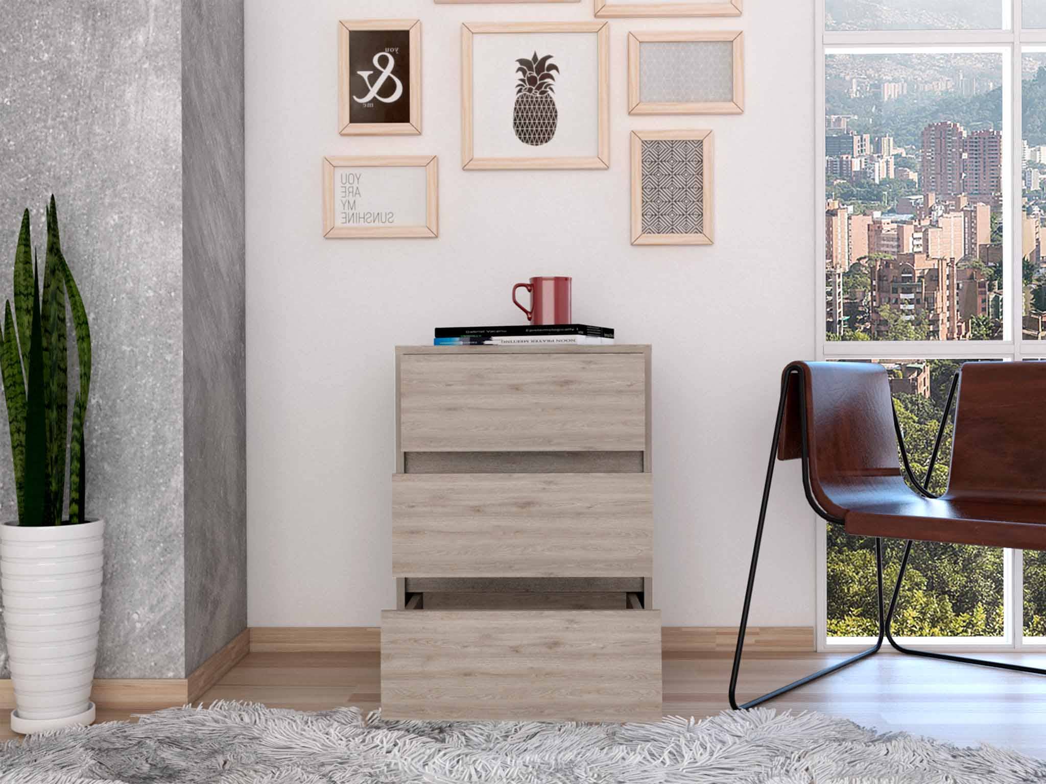 TUHOME FURNITURE - Wholesale Cabinet - Artemisa 3 Drawer Filing Cabinet, Four Casters15