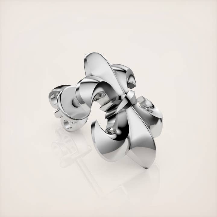 Fleur de Lis Earrings - Sterling Silver for wholesale by RUSBARON