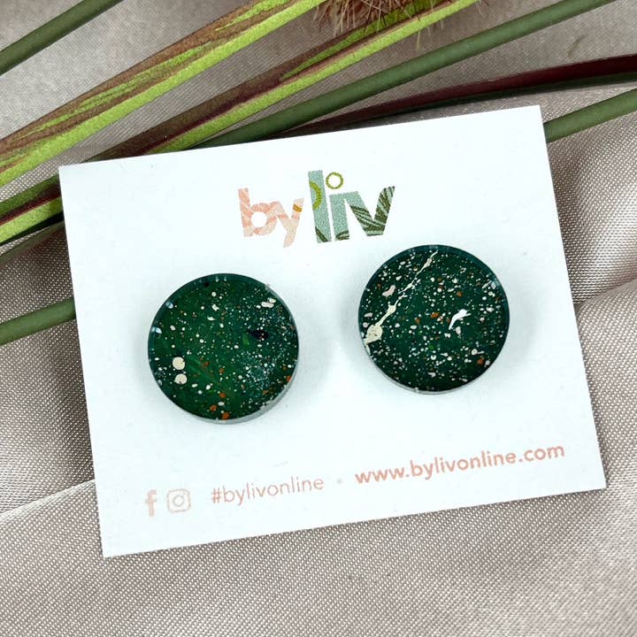 Deep Forest Stud Earrings – Limited Edition for wholesale by By Liv