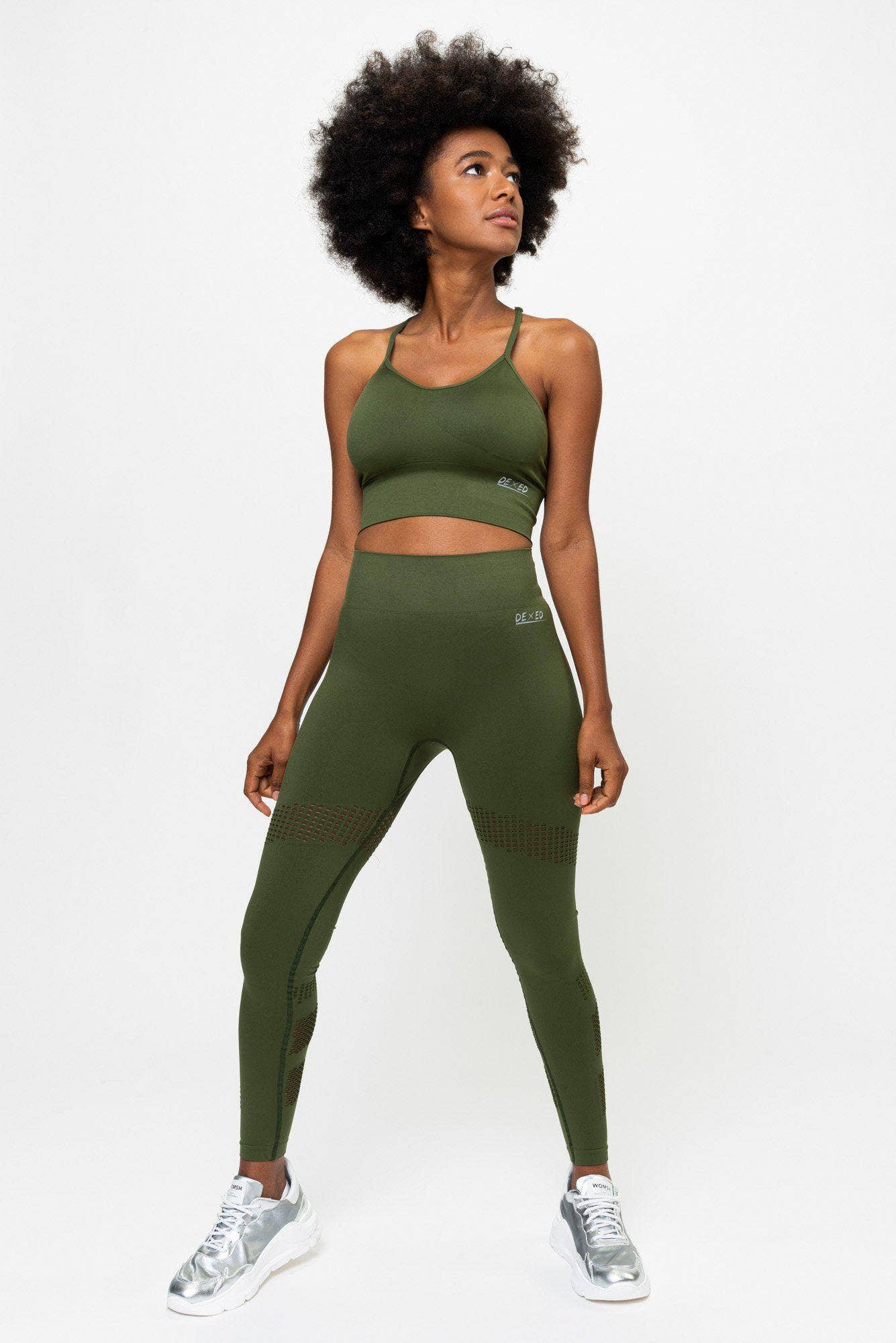Dexed - Wholesale Athletic/Lounge Leggings - Women's - Pure Military Green Leggings1