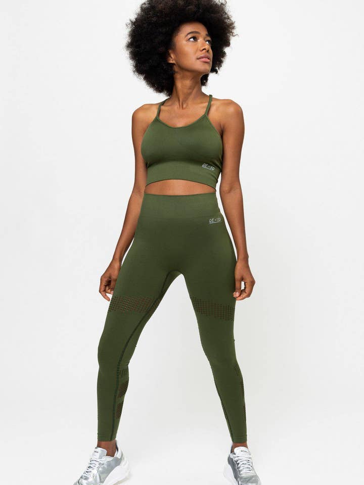 Dexed - Wholesale Athletic/Lounge Leggings - Women's - Pure Military Green Leggings1