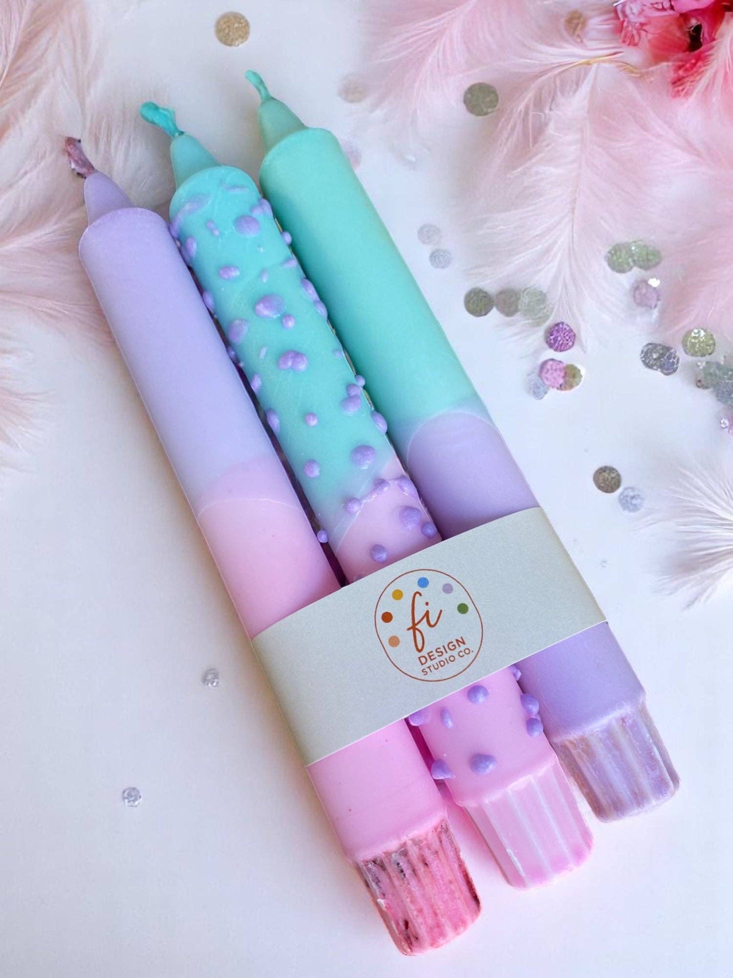 Kupkup HB. - Fi Design Studio Co. - Wholesale Tapered Candle/Candlestick - Joyful Glow| Bubble Sorbet| 2.3x20 cm3