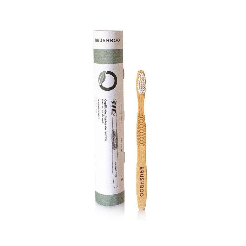 Brushboo - Wholesale Toothbrush - Bamboo brush - White2