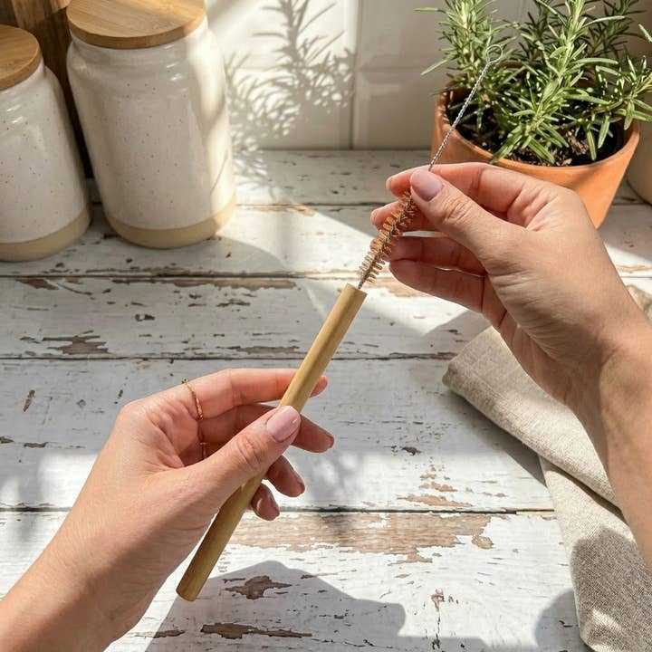 Bamboo Switch - Wholesale Cleaning Brush - 10 Pack - Coconut Fiber Plastic Free Straw Cleaner3