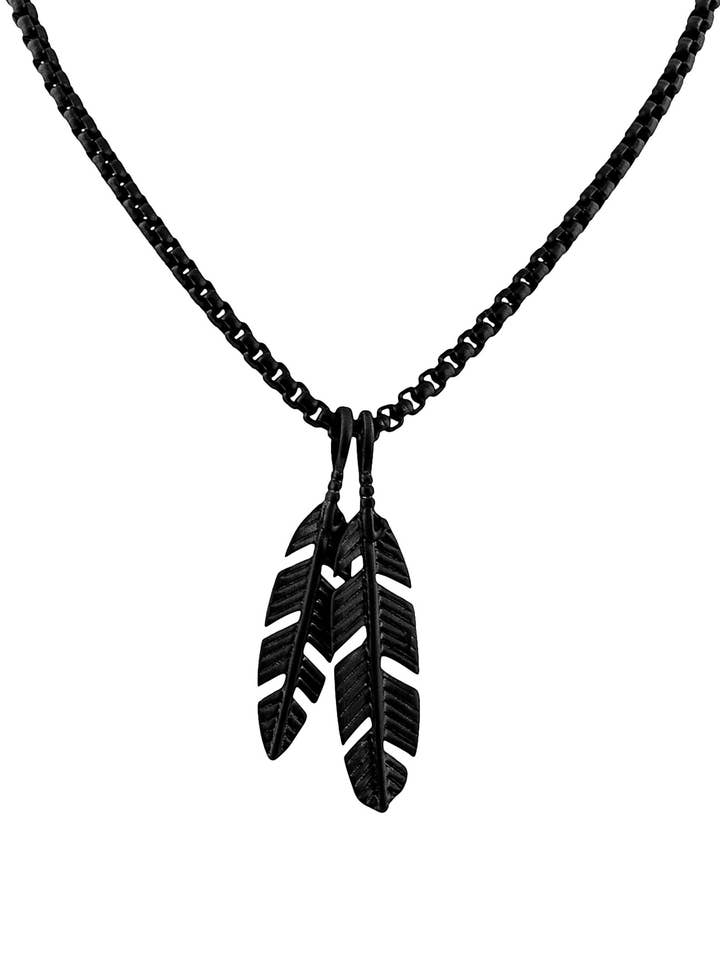 Levitas Hänge / Halsband Matt Svart 90 cm för wholesale av Blackskies