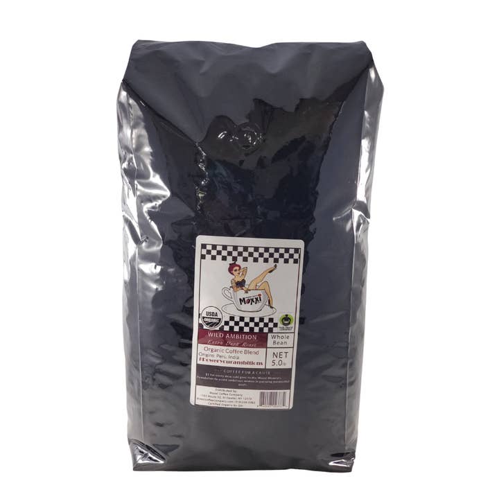 Wild Ambition ekologiskt kaffe 5lb fall för wholesale av Moxxi Coffee Company