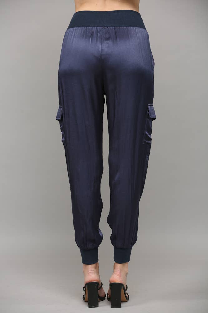 FATE - Wholesale Pants - Women's - SATIN CARGO JOGGER PANTS FP31767