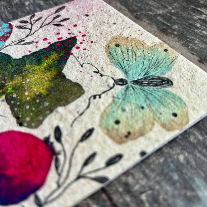 Erika's Whimsical Art – wholesale Birthday card – Plantable Seed Paper Birthday Card, Blank Inside 4