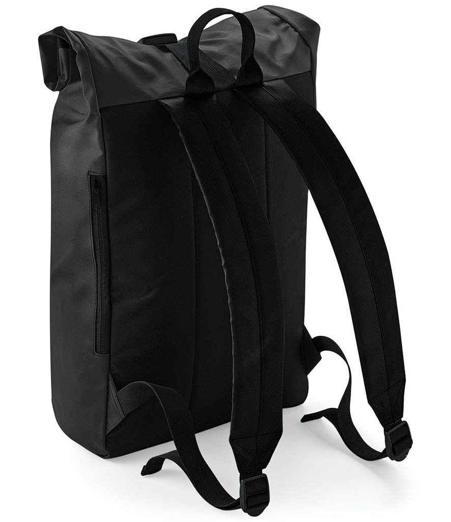 Black BagBase - Tarp Roll-Top Backpack for wholesale on Faire2
