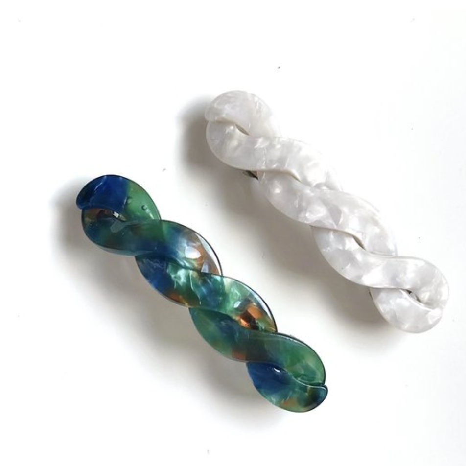 Emilie collection - Wholesale Hair Pin - Hairpins green white marble0