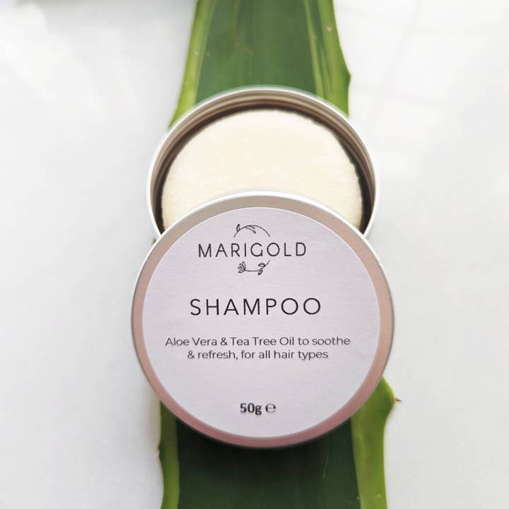 Aloe Vera & Tea Tree Oil Solid Shampoo Bar, all hair types for wholesale by Marigold Charms