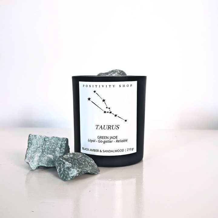 Taurus Soy Wax Constellation Candle | Jade for wholesale by Positivity Shop
