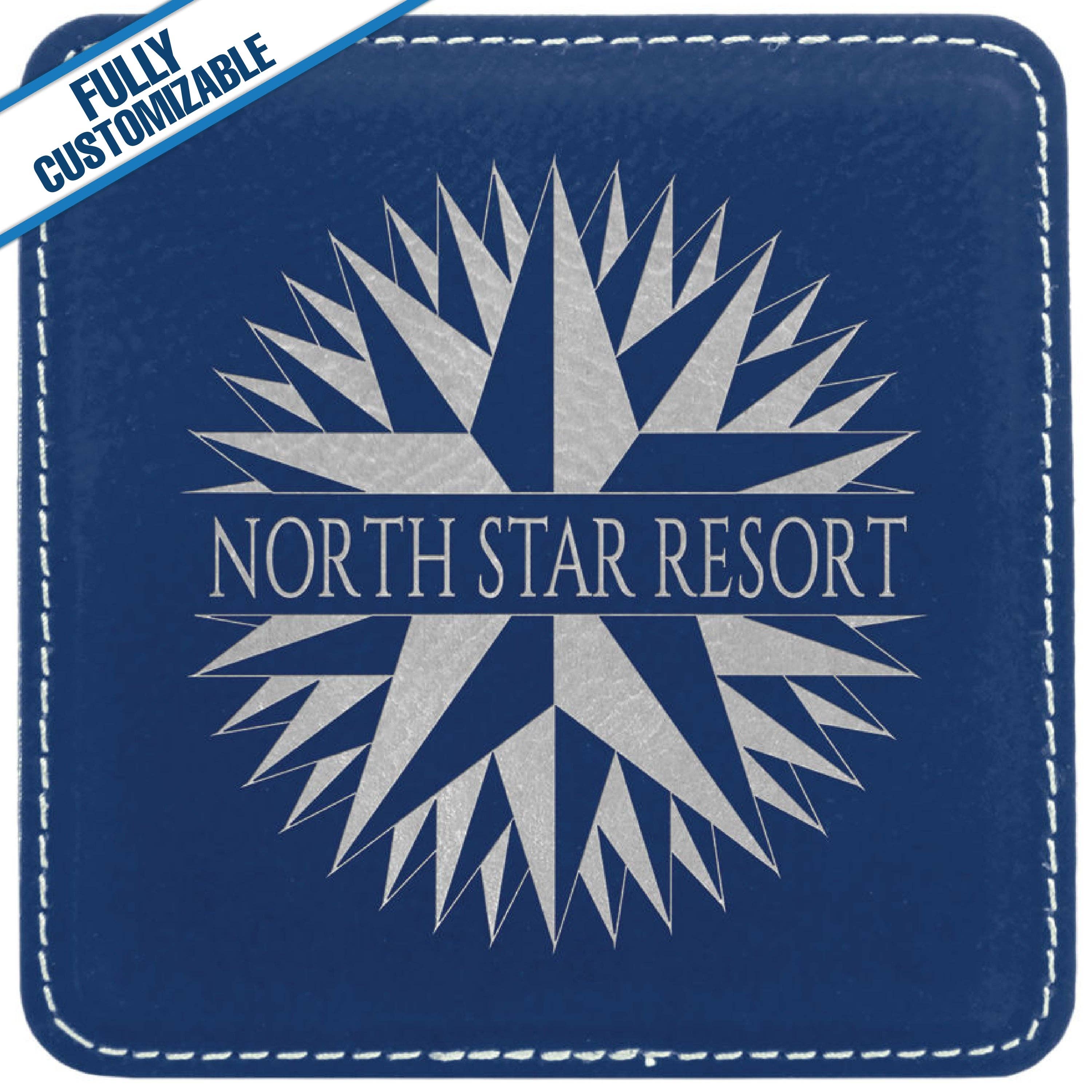 GiftWorksPlus - Wholesale Coasters - Engraved Leatherette Square Coasters - Fully Customizable10